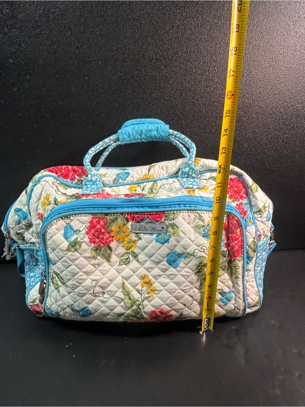 The Pioneer Woman Sweet Rose Weekender Floral Quilted Carry On Travel Bag - Picture 8 of 8